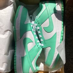 The New Green Glow Dunks Size 9.5 Women’s 8 Men’s Brand New From Snkrs App With Proof Of Purchase Nike Dunk Low Green Glow, Green Jordans, Preppy Shoes, All Nike Shoes, Youth Shoes, Cute Nike Shoes, Cute Sneakers, Girly Shoes, Cute Nikes