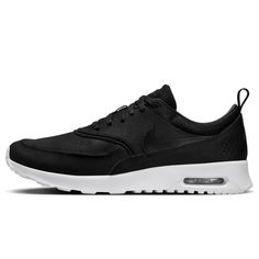 PRICES MAY VARY. The Air Max Thea is equipped with lightweight cushioning and a sleek design for lasting comfort and understated style. The leather in the upper and tonal colors give a premium look while the Max Air cushioning adds a premium feel. Plush and comfortable, Max Air cushioning has just the right amount of support. Rubber outsole gives you durable traction. Padded, low-cut collar looks sleek and feels great. The Air Max Thea is equipped with lightweight cushioning and a sleek design f Tonal Colors, Understated Style, Air Max Thea, Nike Air Max Thea, Nike Air Max For Women, Black Shoes Women, Kids Luggage, Road Running, Outdoor Woman