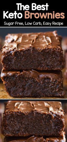 the best keto brownies are made with sugar free, low carb easy recipe