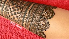 henna tattoo on the arm