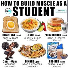 Muscle Gain Meal Plan, Workout Meal Plan, Gym Food