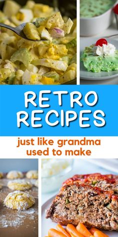 the cover of retro recipes just like grandma used to make