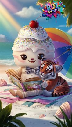 Roz Barnett, All About Cats, Tigers, Baby Animals, Cute Pictures, Umbrella, Ice Cream