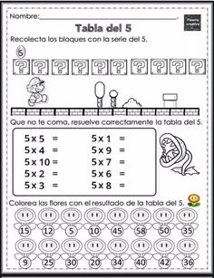 a worksheet with numbers and symbols for children