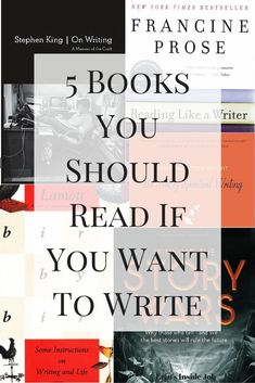 the cover of five books you should read if you want to write one or two