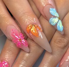 Boho Nails, 3d Flower Nails, Punk Nails, Nail Designs Tutorial, Gem Nails, Fire Nails