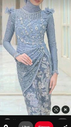 Outfit Ideas Muslim, Model Dress Kebaya, Bridesmaid Satin, Modern Hijab