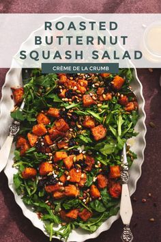 This Roasted Butternut Squash Salad is the perfect mix of vibrant colors, sweet and savory flavors, and delightful textures. When the weather cools down, there’s nothing better than cozy, flavorful salads packed with seasonal ingredients! Flavorful Salads, Roasted Butternut Squash Salad, Butternut Squash Recipes Roasted, Sweet Potato Recipes Roasted, Oven Roasted Sweet Potatoes, Butternut Squash Salad, Squash Salad