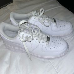 Brand New, Never Worn Nike Air Force 1’s Tenis Air Force, White Forces, Air Force 1 White, Shoes Nike Air Force, White Nike Air Force, White Nike Shoes, Nike Shoes Outfits, Shoes Nike Air, Hype Shoes