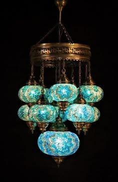 9 Globe Turkish Moroccan Handmade Large Chandelier Ceiling Fixture A truly unique and mesmerizing addition to any home. Turkish Chandelier Lamps undoubtedly set a bench mark in luxury home lighting.  No other fitting quite makes the stunning impact that one of these spectacular Glass  can have on a room.  With a very affordable big range here at Lamptastic including traditional chandeliers and modern chandeliers you will be surprised how far your money can go into making one of these exquisite l Turkish Chandelier, Turkish Bedroom, Traditional Chandeliers, Modern Hanging Lamp, Chandelier Lamps, Turkish Mosaic Lamp, Turkish Mosaic, Large Chandelier, Turkish Lamps