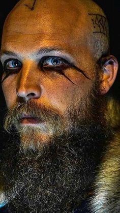 Men’s Viking Makeup, Vikings Face Paint, Viking Man Makeup, Warrior Makeup Men, Mens Viking Makeup, Viking Moodboard, Viking Makeup Men, Male Viking Makeup, Viking Make Up