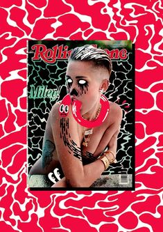 a woman with black and white makeup on her face is featured in the cover of rolling magazine