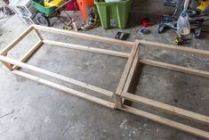 the frame is made up and ready to be assembled