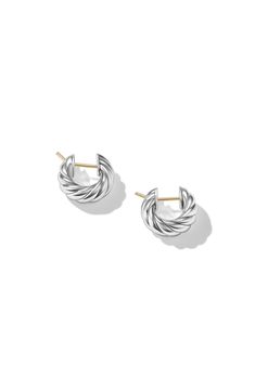 Sterling silver. Earrings, 14.4 x 5.4mm. Imported. Modern Silver Jewelry Macy's, David Yurman Supernova, David Yurman Earrings, David Yurman Jewelry, Chic Earrings, Fashion Videos, David Yurman, Sterling Silver Earrings, Silver Earrings