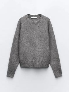 Lizakosht Retro Grey Classic Knit O-neck Women Jumper Pullover Long Sleeve Loose Femlale Oversized Sweater Autumn Chic Casual Strreetwear window.adminAccountId=2670745810; Autumn Chic, Sweater Autumn, Zara Outfit, Pull Gris, Mode Ootd, Grey Knit Sweater, Chic Casual, Stockholm Fashion, Zara Sweater