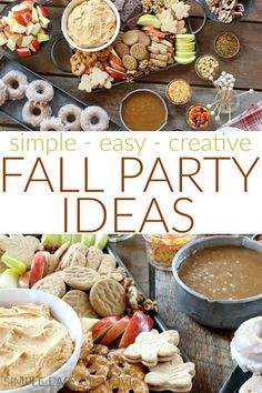 an image of fall party food on the table