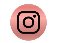 a pink circle with a black instagram icon in the center on a white background