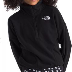 The North Face Kids' Glacier Pullover Top Tka 100 Fleece Funnel Neck Snap Placket Side-Seam Hand Pockets Size Medium New With Tags Retails $60 Questions? Leave A Comment Below! Neck Snap, North Face Kids, North Face Girls, Pullover Fleece, Shirt Sweater, Black North Face, The North Face Jackets, North Face Jackets, North Face Jacket