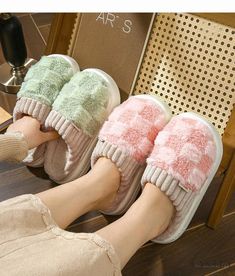 Lasaky - Warm Home Slippers with Faux Fur, Thick Soles, and Added Lining for Couples Dirty Clothes Storage, Home Slippers, Winter Slippers, Warm Slippers, Girly Shoes, Slippers Cozy, Women Oxford Shoes, Pvc Material, Men Winter