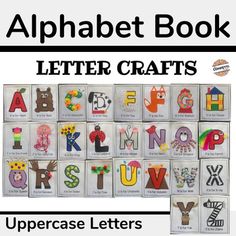 the uppercase letters are made up of different shapes and sizes, with each letter on it's own block