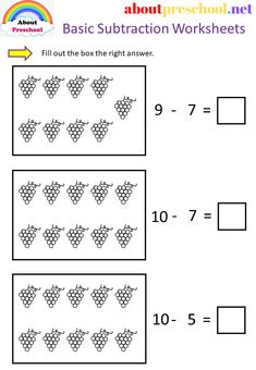 the worksheet for addition and subtraction to practice numbers 1 - 10