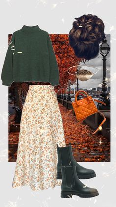 #autumoutfit#modestfashion Scotland Outfit, October Outfits, Feminine Casual, Cottagecore Outfits, Autumn Outfits, Cute Summer Outfits, Mom Outfits