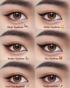 Cat Eye Eyeliner Tutorial, Eyeliner Guide, Cat Eye Eyeliner, Dramatic Eyeliner, Tutorial Eyeliner, Eyeliner Techniques, Membentuk Alis, Eyeliner Hacks, Mekap Mata