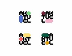 four different logos with the words aku to be