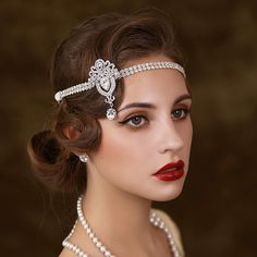 Great Gatsby Headpiece, Crystal Hair Band, Gatsby Hair, Gatsby Headpiece, Gatsby Headband, 1920s Headpiece, Vintage Headpiece, Art Deco Hair, Flapper Headband