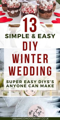 the ultimate guide to make simple and easy diy winter wedding desserts