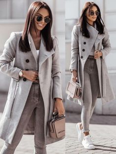 Classy Winter Outfits Dressy, Cold Winter Fashion, Outfits Dressy, Classy Winter Outfits, Middle Age Fashion, Pleated Sleeves, Tweed Coat, Elegant Skirt