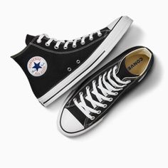 Size 10.5 Women/8.5 Men & Size 8.5 Women/6.5 Men Sold Edgy This Week, Sporty Next. Ten Years From Now? Tbd. No Matter How (Or When) Your Style Changes, You Can Always Come Back To The Classic. The Original Chuck Taylor All Staran Icon For Every Era. Why You Should Be Down Durable Canvas Upper For That Classic Chucks Look And Feel Ortholite Cushioning Helps To Provide Optimal Comfort Iconic Chuck Taylor Ankle Patch And All Star License Plate Medial Eyelets Enhance Airflow Diamond Pattern Outsole Tenis Converse, Platform Chucks, Black High Top Shoes, Shoe Converse, Womens High Top Shoes, Custom Chuck Taylors, High Top Shoe, Converse Shop, All Stars Converse