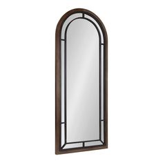 20" X 48" Audubon Arch Wall Mirror Rustic Brown - Kate & Laurel All Things Decor : Target