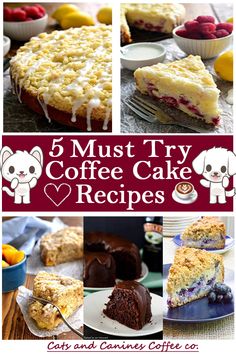 5 must try coffee cake recipes for breakfast and desserts that are easy to make