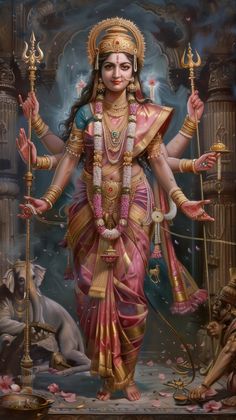 This stunning image of Goddess Parvati, the divine mother and wife of Lord Shiva, beautifully captures her grace and power. Adorned in exquisite traditional attire, with a calm and serene expression, Maa Parvati is depicted holding a trident, symbolizing her strength and protection. The image reflects her nurturing and compassionate nature while also portraying her as a powerful force against evil. Ideal for those seeking blessings of love, prosperity, and spiritual wisdom. #MaaParvati #DivineMother #HinduGoddess #Spirituality #Shakti #Devotion #GoddessParvati #SacredFeminine #IndianArt Maa Parvati Goddesses, Aadi Shakti Goddesses, Parvati Mata, Parvati Goddess, Parvati Maa, Maa Shakti, Hindu Statues Goddesses, Sacred Energy