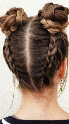 Cute Hairstyles For Armpit Length Hair, Cute Hairstyles All Hair Up, Braids Into A Ponytail Hairstyles, Powder Puff Hairstyles, Hairstyles Put Up, Archery Hairstyles, Warrior Braids Woman, Hair Styles 90s, Hair Styles With Braids