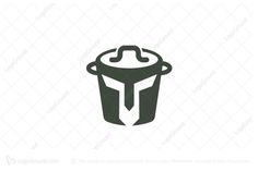 a bucket with a tie logo for sale