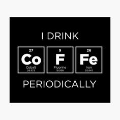 i drink co - fe, caf, fluorinne and iron