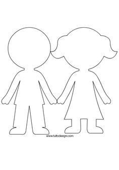 the outline of two people holding hands