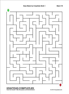 a maze with the words easy mazes for kids and adults to help them learn how to