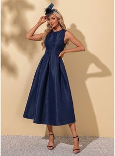 JJ's House No Jacquard Jacquard Polyester Midi Scoop Spring Summer A-line NO Dark Blue S Height:5.7ft(174cm) Bust:33.5in(85cm) Waist:26in(66cm) Hips:36in(91cm) Dress. #JJ's House #No #Jacquard #Jacquard #Polyester #Midi #Scoop #Spring #Summer #Aline #NO #DarkBlue #S #Dress Dark Blue Midi Dress, House No, Crochet Clothing, Jacquard Dress, Blue Midi Dress, Midi Dresses, Crochet Clothes, Mother Of The Bride, Summer Wedding