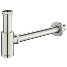 a stainless steel faucet with two handles and nozzles on the side