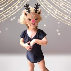 Tis the season to celebrate the joy that Christmas brings. What better way than to play dress up and be Santa's biggest helper, Rudolph. This super fun Rudolph the Red Nosed Reindeer Mask is perfect for those little ones playing make believe at home, for dressing up and for completing all your reindeer themed costumes. This soft kids dress up mask is made of layers of felt so that it is soft of on the face. The deer costume face mask is embellished with a neon pink sequin nose that glistens and Themed Costumes, Kids Holidays, Reindeer Costume, Deer Costume, Rudolph Christmas, Reindeer Face, Christmas Child, Kids Dress Up, Rudolph The Red