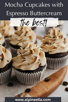 chocolate cupcakes with espresso buttercream the best