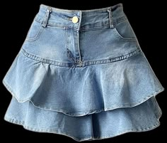 Y2K Blue Denim Skirt - S / Blue - Skirt Cute Blue Denim Skirt, Y2k High Rise Denim Blue Mini Skirt, Y2k Non-stretch Denim Skirt, Jean Skirt Cutecore, Y2k High-rise Denim Blue Mini Skirt, Y2k Png, Kawaii Swimsuit, Anime Lingerie, Dark Academia Clothing