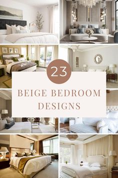 the collage shows different types of bedroom designs