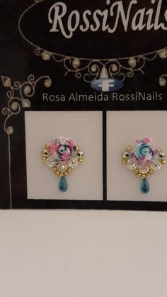 Rosa 3d colorida Paws And Claws, Gems Art, 3d Design, Stylish Nails