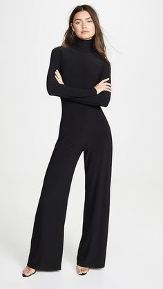 2024 - 2025 Winter Fashion Trends: Stay Stylish and Cozy this Season - the gray details Outfit With Turtleneck, Wide Leg Jumpsuit Casual, Turtleneck Jumpsuit, Black Fall Outfits, Jumpsuit Casual, Trend Report, Norma Kamali