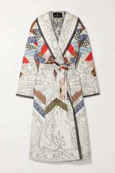 Beauty Calendar, Patchwork Coat, Designer Coats, Cotton Slip, Paisley Print Dress, Luxury Women Fashion, White Quilt, Cotton Coat, Coat Design