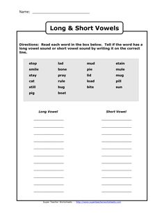 the long and short words worksheet is shown in this printable activity sheet